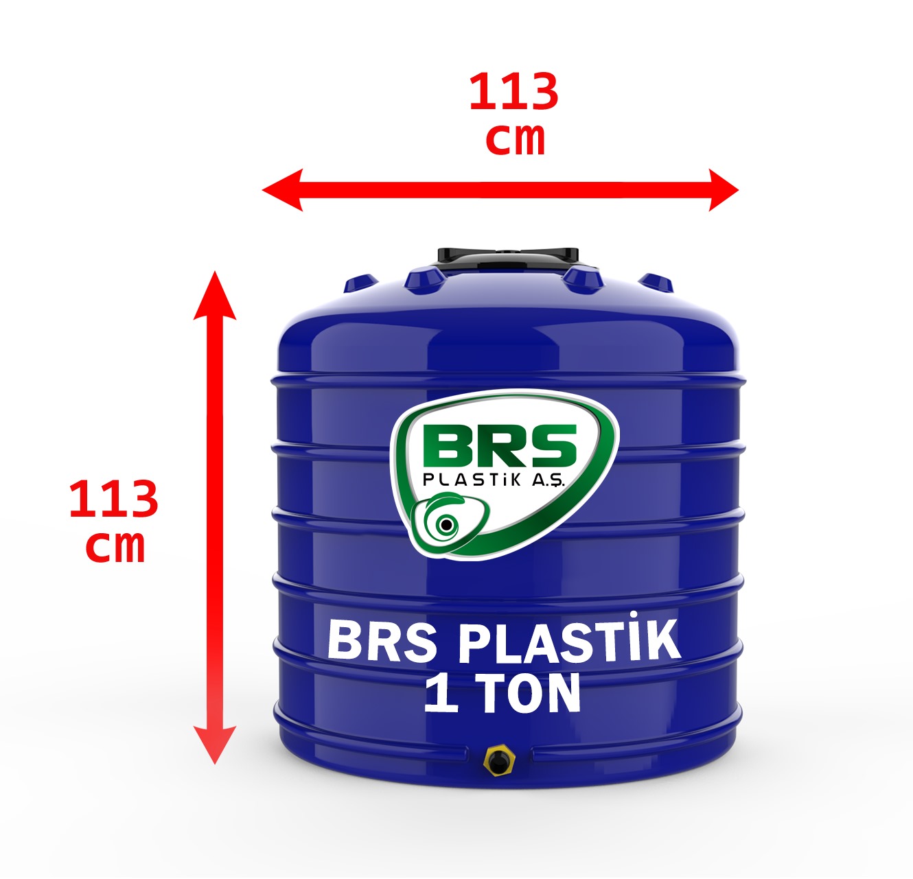 1 Tonluk Plastik Su Deposu