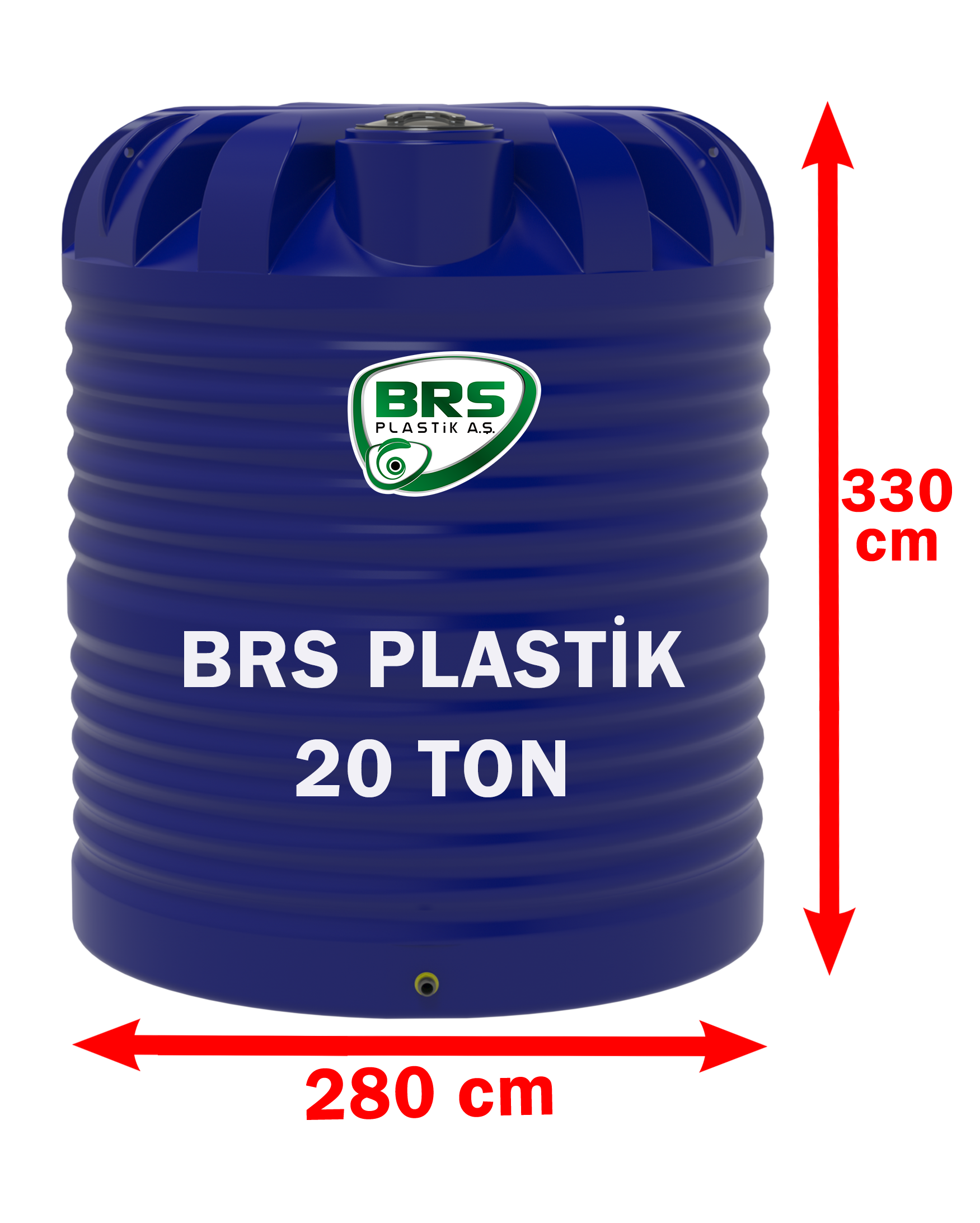 20 Ton Plastik Su Deposu