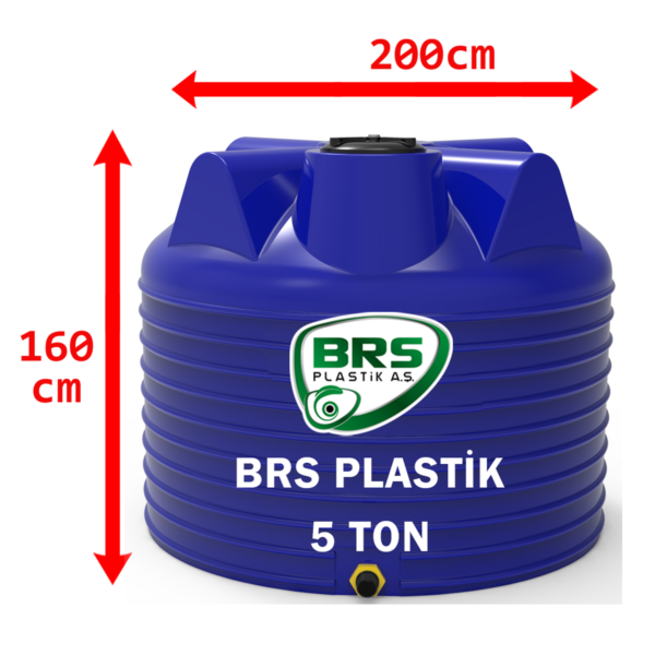 5 Tonluk Plastik Su Deposu