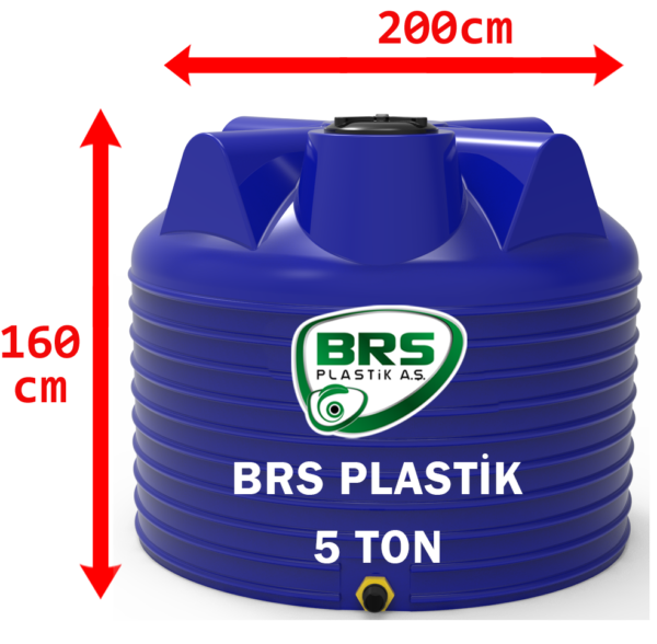 5 Tonluk Plastik Su Deposu